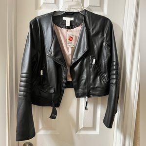 NWT H&M Faux Leather Jacket Size: 8